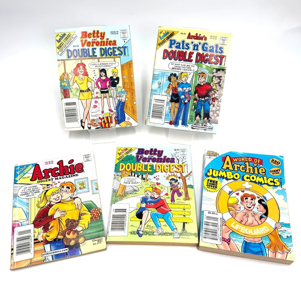 Archie Digest Library Comic Lot of 5 Multi-Color 1997-2014